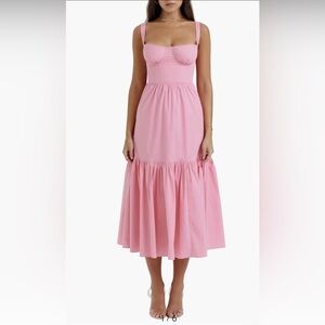 House of CB Elia Floral Stretch Cotton Blend Corset Sundress